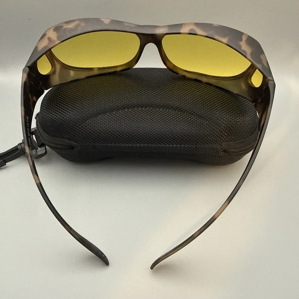 Optix 55 Polarized Wrap Around Tortoise Frame/Yellow LensShield W/Case Authenic